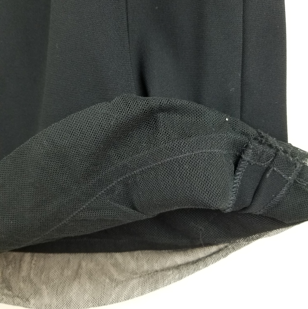 Vintage Moschino Couture Skirt Black Darted Mesh Trim Hem Pencil Womens Size 6 - Picture 10 of 13